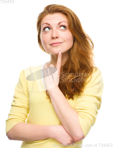 Image of Portrait of a happy young woman