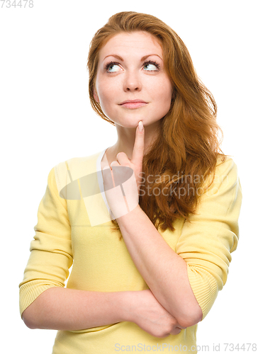 Image of Portrait of a happy young woman