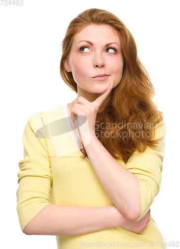 Image of Portrait of a happy young woman