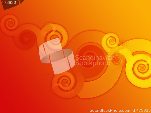 Image of Abstract swirly floral grunge illustration