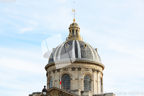 Image of Ornate gilded dome of the French Institute in Paris 