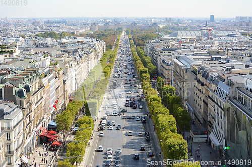 Image of View from the Arc de Triomphe towards the Louvre