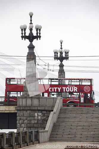 Image of Red city sightseeing bus