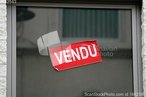 Image of Sold sticker in window