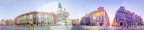 Image of Morning view of Poznan Old Market Square in western Poland.