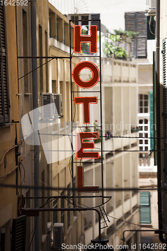 Image of Hotel sign