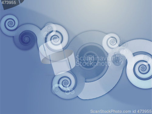 Image of Abstract swirly floral grunge illustration