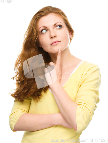 Image of Portrait of a happy young woman