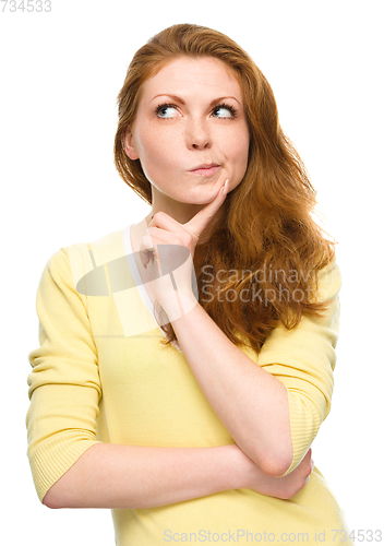 Image of Portrait of a happy young woman