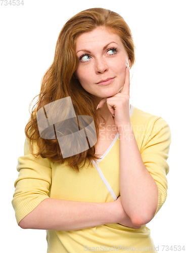 Image of Portrait of a happy young woman