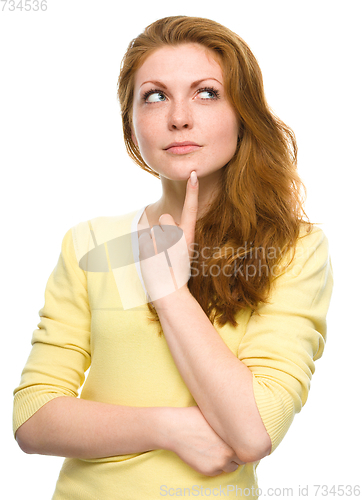 Image of Portrait of a happy young woman