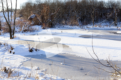 Image of Lake covered with snow