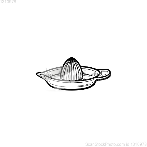 Image of Lemon squeezer hand drawn sketch icon.