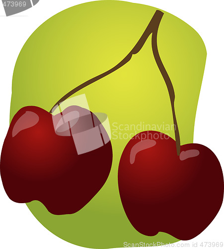 Image of Cherries fruit illustration