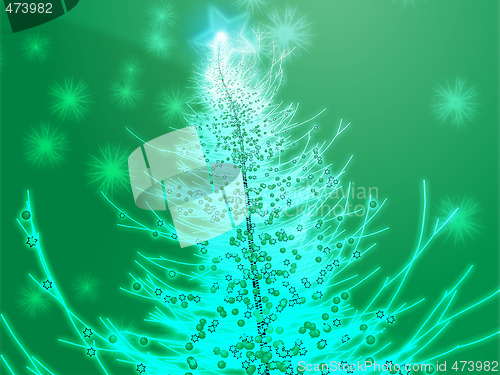 Image of Sparkly christmas tree illustration