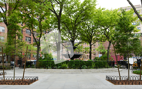 Image of Water fountain in Jackson Square Park, New York City