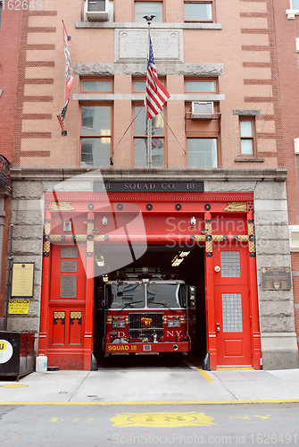 Image of Exterior of FDNY Squad 18 building at 132 West 10th Street, New 