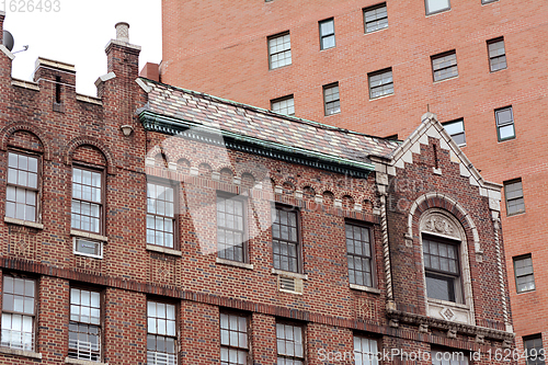 Image of Brick apartment building with ornate exterior, Greenwich Avenue 
