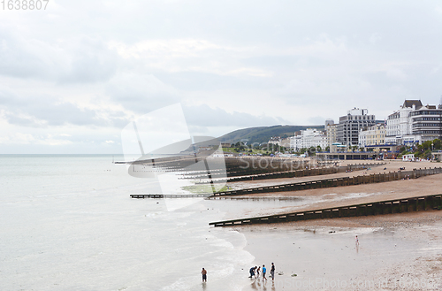 Image of View of Eastbourne beach in East Sussex, from the pier to Redoub