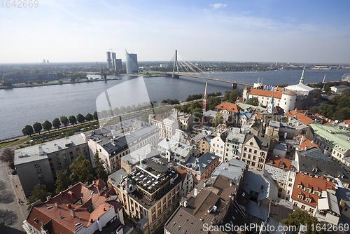 Image of Aerial view of Riga. Latvia