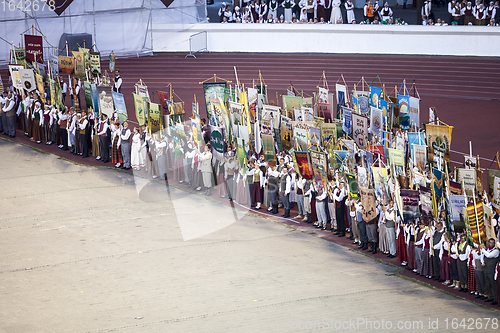 Image of Participants of Grand Dance Performance of the Latvian Nationwid