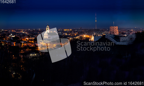Image of Vilnius Old Town at dawn time