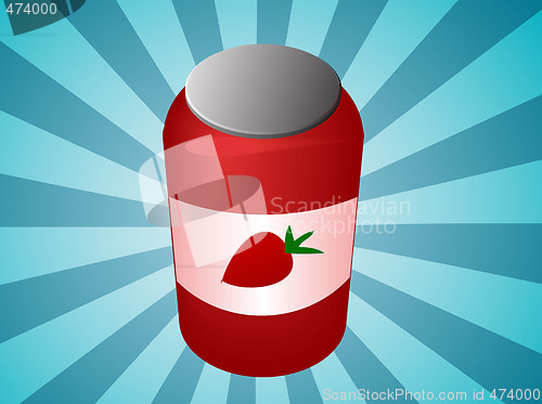 Image of Strawbery jam jar