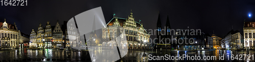 Image of Night Skyline of Bremen main market square