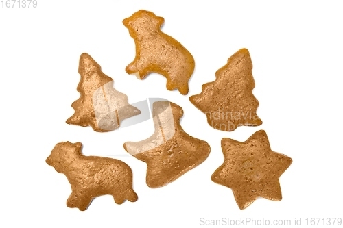 Image of Butter cookieas against white isolated background