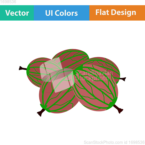 Image of Flat design icon of Gooseberry