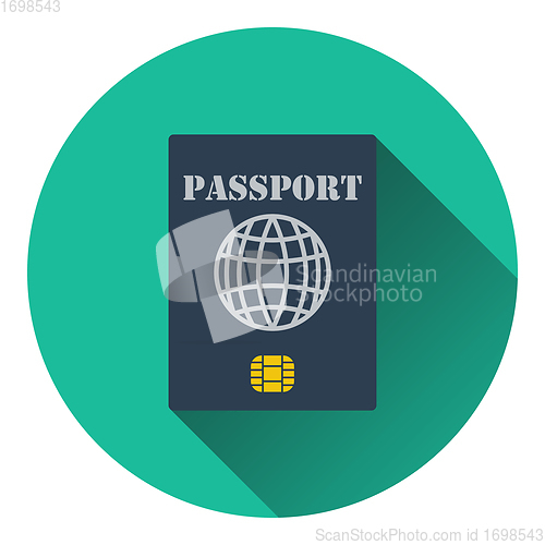 Image of Passport with chip icon