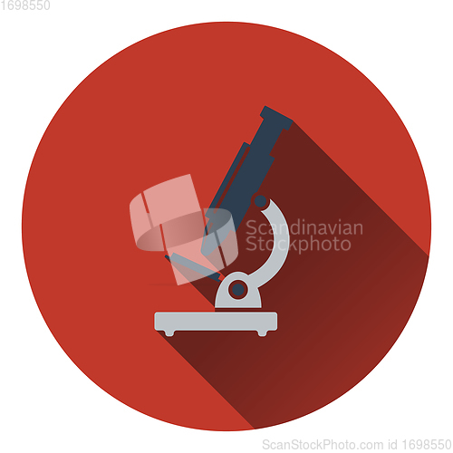 Image of Flat design icon of School microscope in ui colors