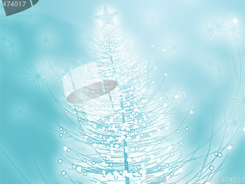 Image of Sparkly christmas tree illustration