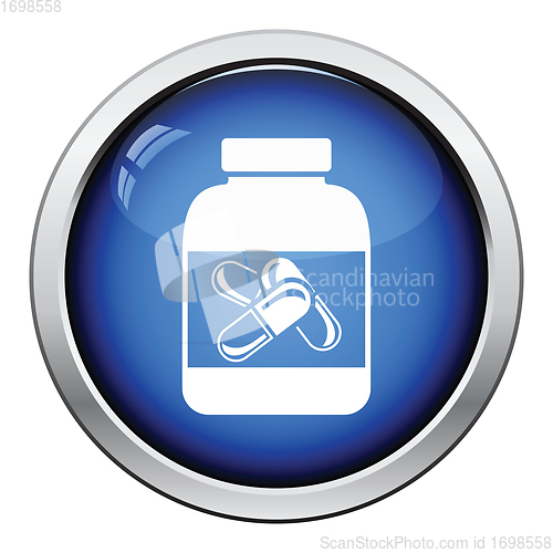 Image of Fitness pills in container icon