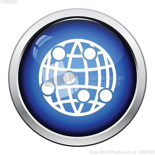 Image of Globe connection point icon