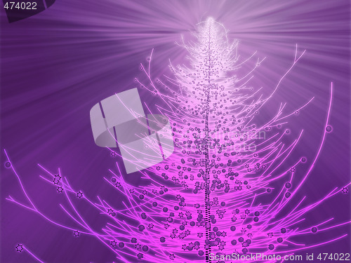 Image of Sparkly christmas tree illustration