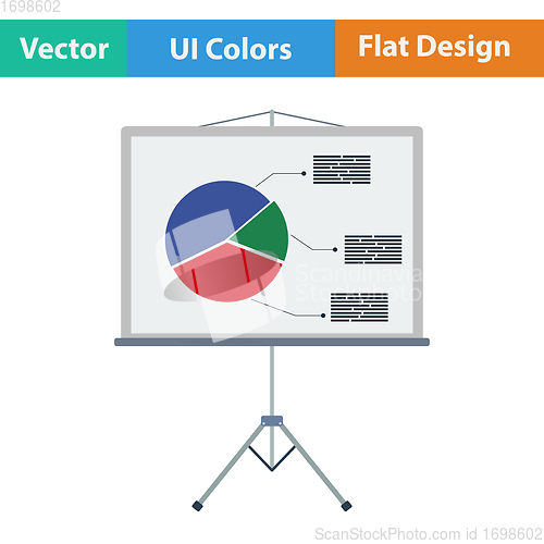 Image of Flat design icon of Presentation stand