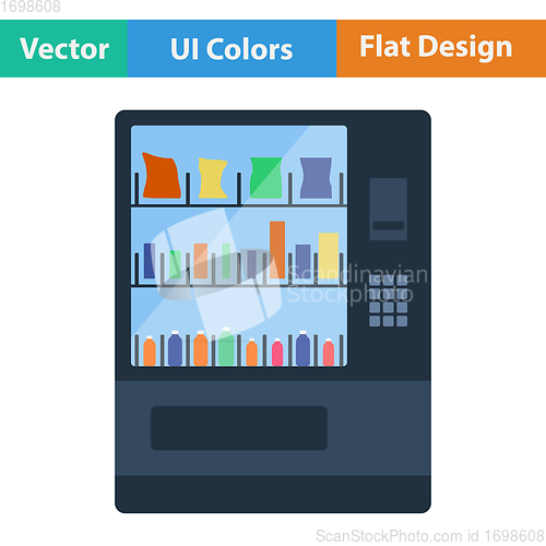 Image of Flat design icon of Food selling machine 