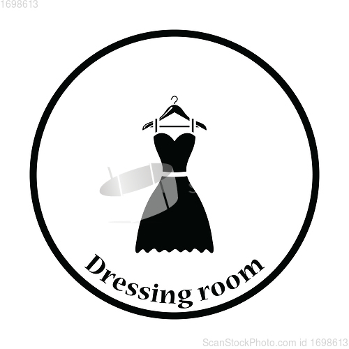 Image of Elegant dress on shoulders icon