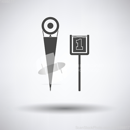 Image of American football sideline markers icon