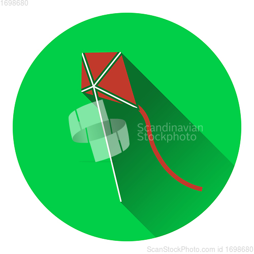 Image of Flat design icon of kite in sky ui colors