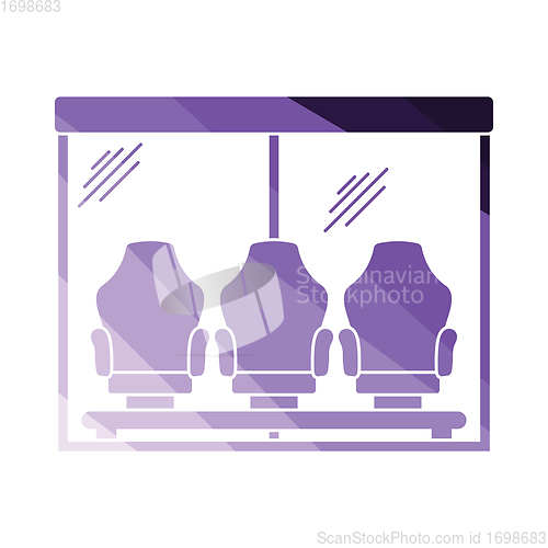 Image of Soccer player\'s bench icon