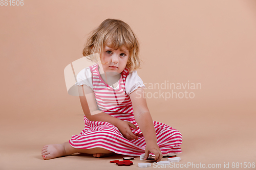 Image of three year girl portrait