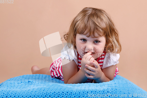 Image of three year girl portrait