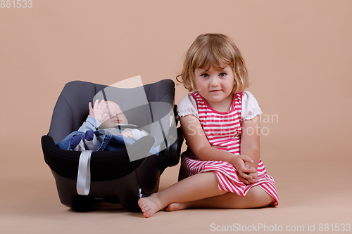 Image of three year girl portrait