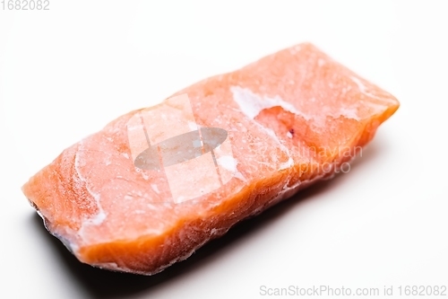 Image of Slice of salmon closeup photo