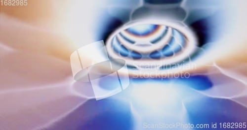 Image of Abstract Multicolored light and shapes closeup