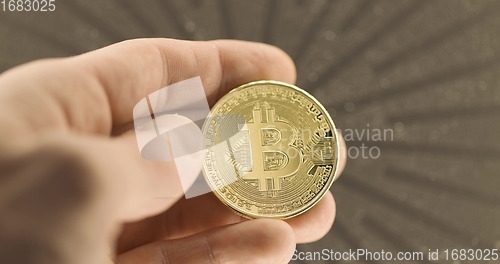 Image of Physical bitcoin closeup photo