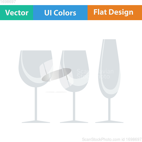 Image of Flat design icon of glasses set