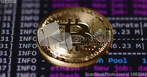 Image of Physical bitcoin closeup photo